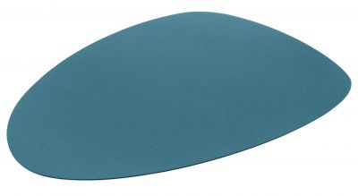 Stone Filzteppich in "Deep water" Farbe. Moderner Teppich aus Filz, Einzelstück.